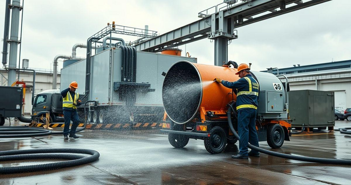 Hidrojateamento com Abrasivo: Limpeza Eficiente
